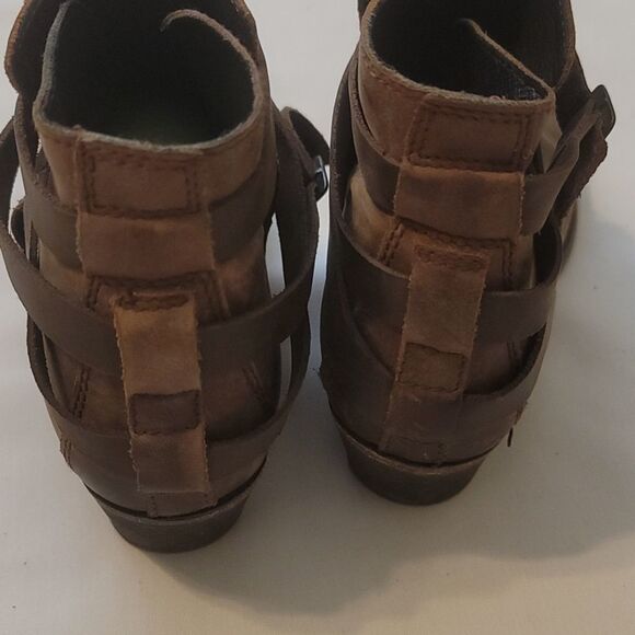H by Hudson Brown Leather booties made in Portugal size 38 - Picture 4 of 11